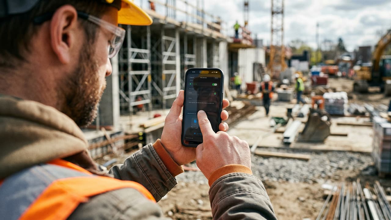 Uploading a site photo into PinSnap